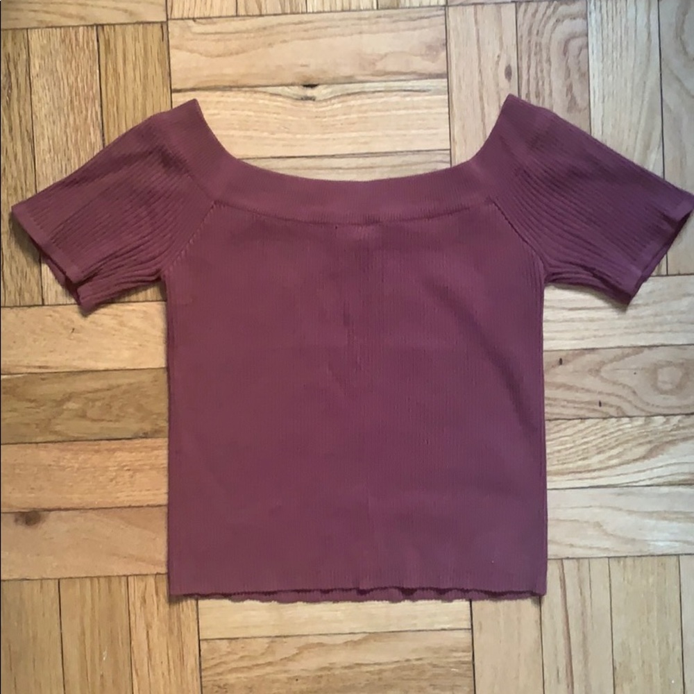 Mo : Vint Dusty Rose Crop Top